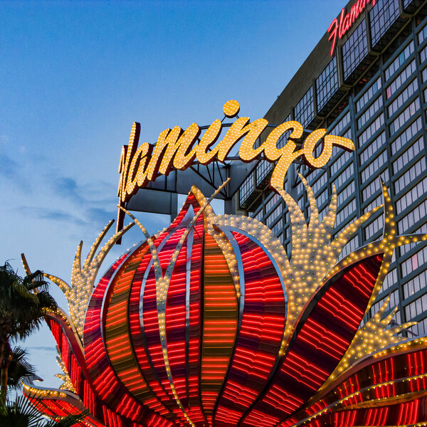 Flamingo hotel and gambling place on the Las Vegas Strip in the 