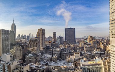 Manhattan, New York 'un ufuk çizgisine bak