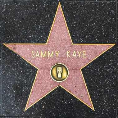 Sammy Kaye için Hollywood Şöhret Yolu 'nda Star' a yakın çekim.