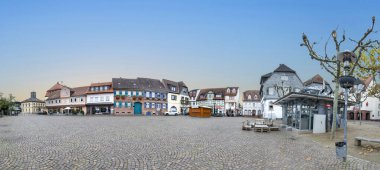 Dieburg, Hesse, Almanya 'daki ortaçağ pazarına bakış.