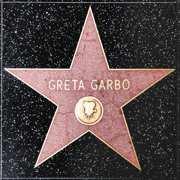 Detailní záběr hvězdy na hollywoodském chodníku slávy pro Gretu Garbo — Stock fotografie