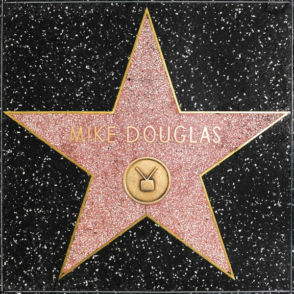 Closeup of Star on the Hollywood Walk of Fame for Mike Douglas — стокове фото