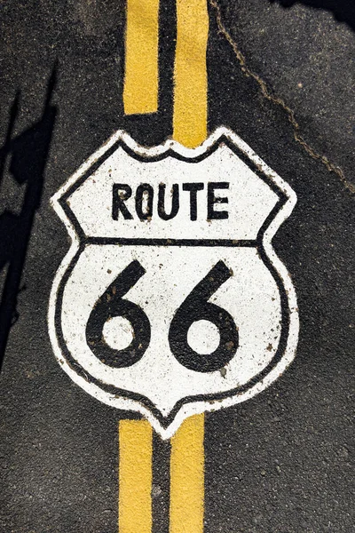 Panneau route 66 à la rue — Photo