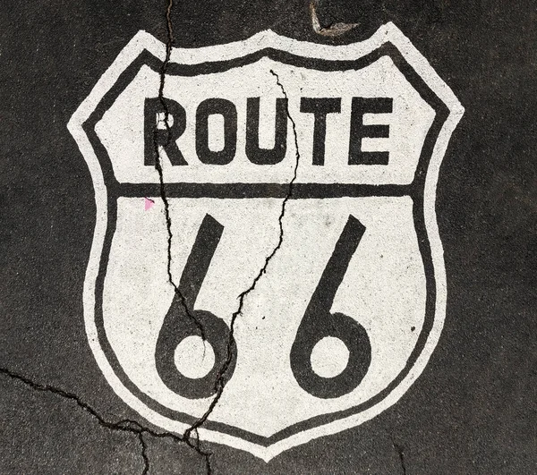 Route 66 Schild an der Straße — Stockfoto