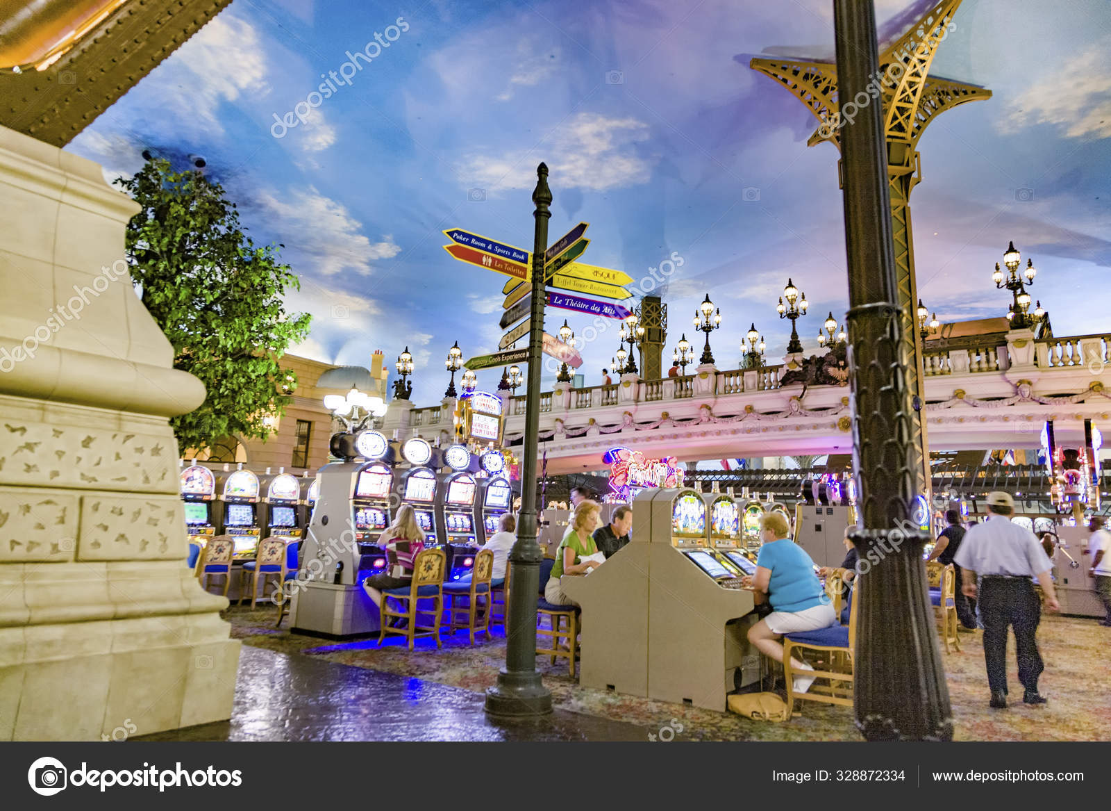 The interior of Paris hotel and casino in Las Vegas Stock Photo