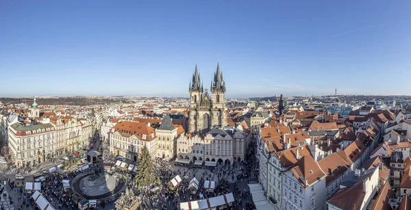 Prag Eski Bir Kasabası Çek Cumhuriyeti Tyn Church Jan Hus — Stok fotoğraf