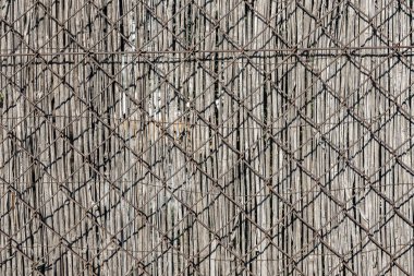 Bambu mahremiyet korumalı metal çit arka planı