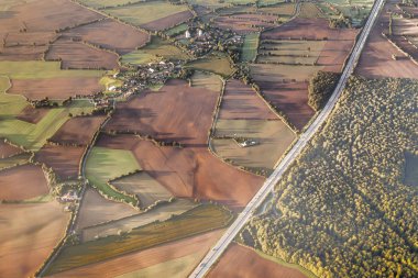 hava kırsal manzara Hamburg hamburg Havaalanı yaklaşan tarafından