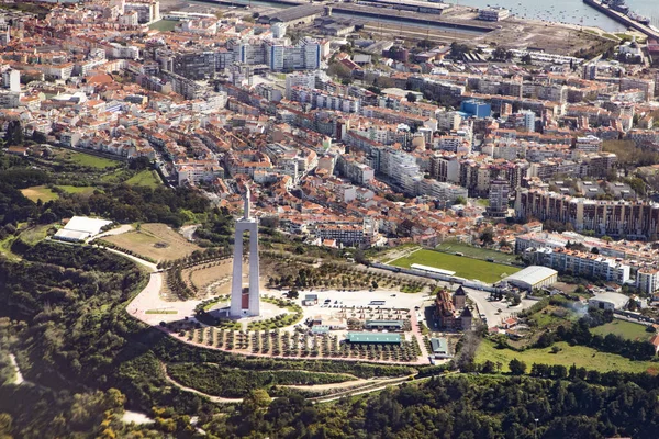 Lizbon Portekiz Havadan Görünüşü — Stok fotoğraf