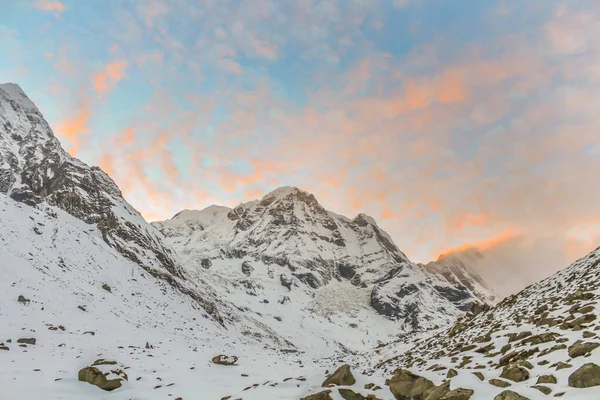 Machhepuchare Annapurna Merkez Kampı Üzerinde Yıldızlı Gökyüzü Nepal Himalayalar — Stok fotoğraf