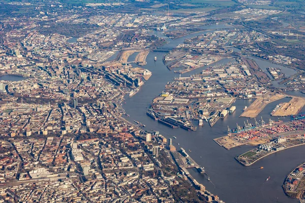 Aerial Hamburg Germany Afternoon Light — Stock Photo, Image