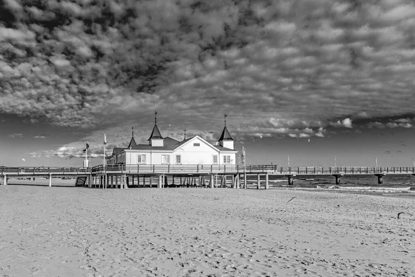 Pier Beach Ahlbeck Baltic Sea Usedom Island Mecklenburg Vorpommern Germania — Foto Stock