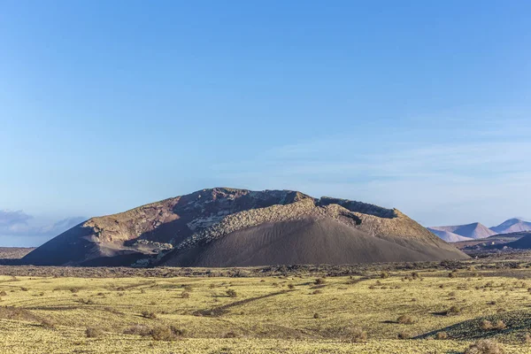 Cratera Vulcânica Caldera Blanca Lanzarote Tinajo Perto Parque Nacional Timanfaya — Fotografia de Stock