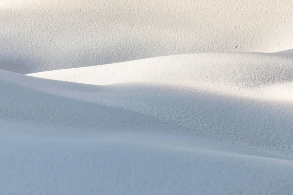 红杉国家公园的雪模式 有柔软的曲线 — 图库照片
