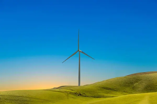 Many Wind Generators Green Hill San Francisco — Stock Photo, Image