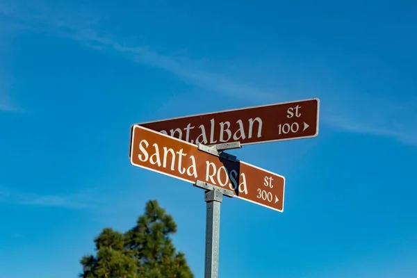 Nama Jalan Dari Kuartal Bersejarah San Luis Obispo Usa — Stok Foto