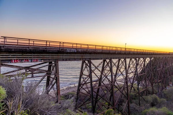 Starý Železniční Most Golety Dálnici Kalifornii Usa — Stock fotografie