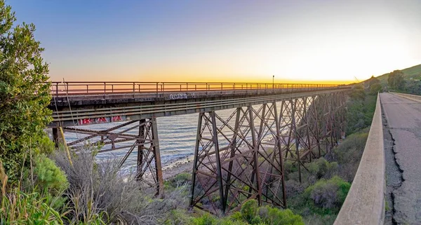 Starý Železniční Most Golety Dálnici Kalifornii Usa — Stock fotografie