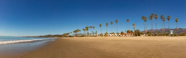 Schilderachtig Strand Bij Santa Barbara Met Palmbomen — Stockfoto