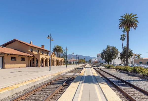 Pintoresca Estación Tren Santa Bárbara Construida Estilo Misión — Foto de Stock