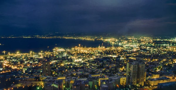 Haifa Israel Bei Nacht — Stockfoto