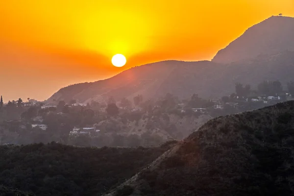 Malerischer Sonnenuntergang Den Hollywood Mountains — Stockfoto