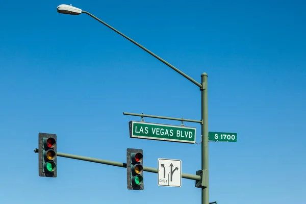 Πινακίδα Του Δρόμου Las Vegas Boulevard Στο Λας Βέγκας Ηπα — Φωτογραφία Αρχείου