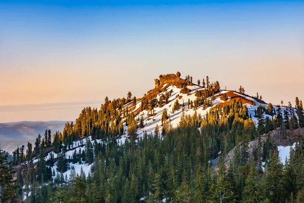 Snow Mount Lassen Lassen Volcanic National Park — Stock Photo, Image