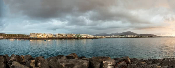 Západ Slunce Vesnici Corralejo Fuerteventuře Španělsko — Stock fotografie