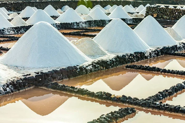 Salt Piles Saline Janubio Lanzarote — Stock Photo, Image