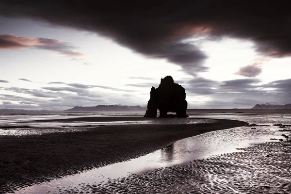 Dinosaurus Rock Beach na Islandu — Stock fotografie