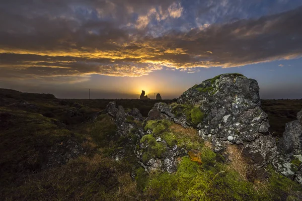 Puesta de sol sobre pantano — Foto de Stock