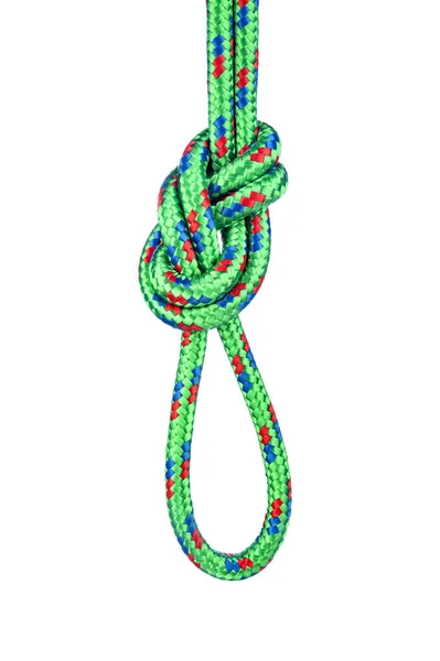 Double Rope Figure Eight Knot Also Called Flemish Bend Commonly — Stock Photo, Image