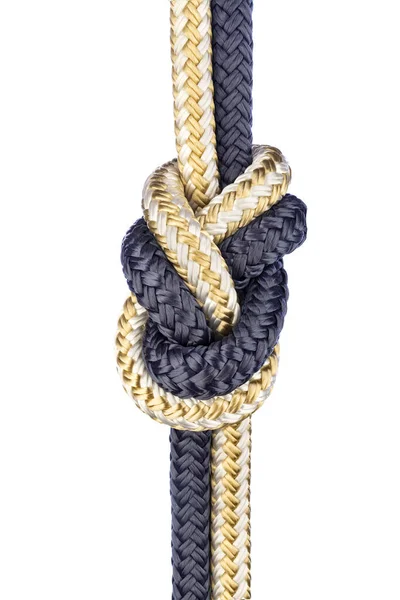 Double Rope Figure Eight Knot Also Called Flemish Bend Commonly — Stock Photo, Image