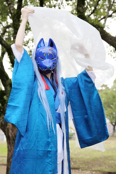 Cosplay jovem menina japonesa no Mamugame-Jou Park no Japão — Fotografia de Stock