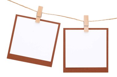 Clothespin iple asılı boş an fotoğraf