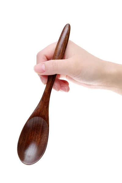 Cucchiaio mano in legno — Foto Stock