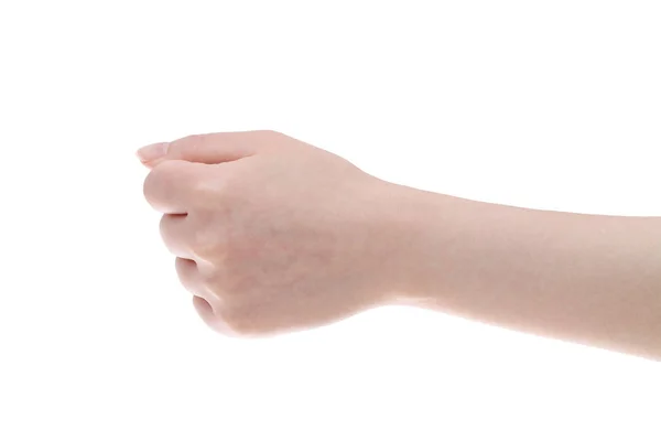Κοντινό πλάνο γυναικεία γροθιά χέρι — Φωτογραφία Αρχείου