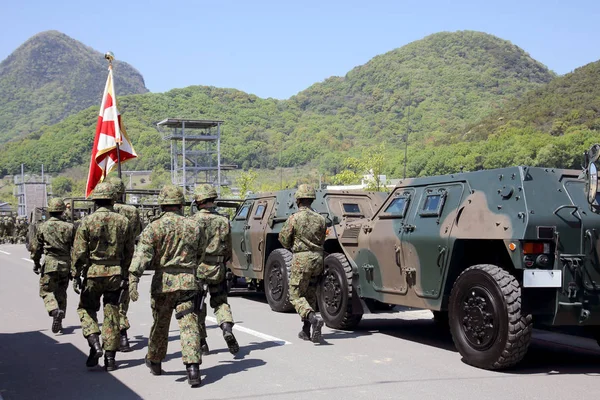 Japán katona menetelt a parancsom — Stock Fotó