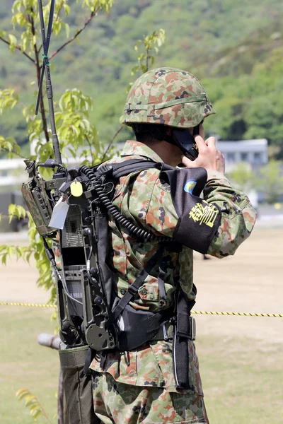 Japonais armure épaules un émetteur-récepteur — Photo