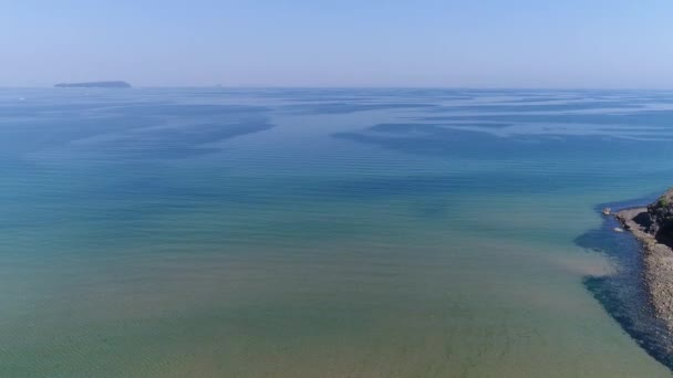 Vista aérea del dron volando hermoso mar — Vídeos de Stock