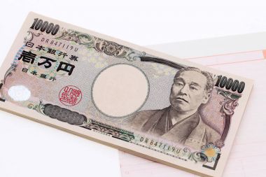 Japon para ve biçimde banka cüzdanını 