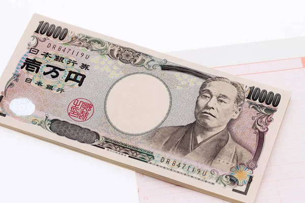 Japanisches Geld und Sparbuch — Stockfoto