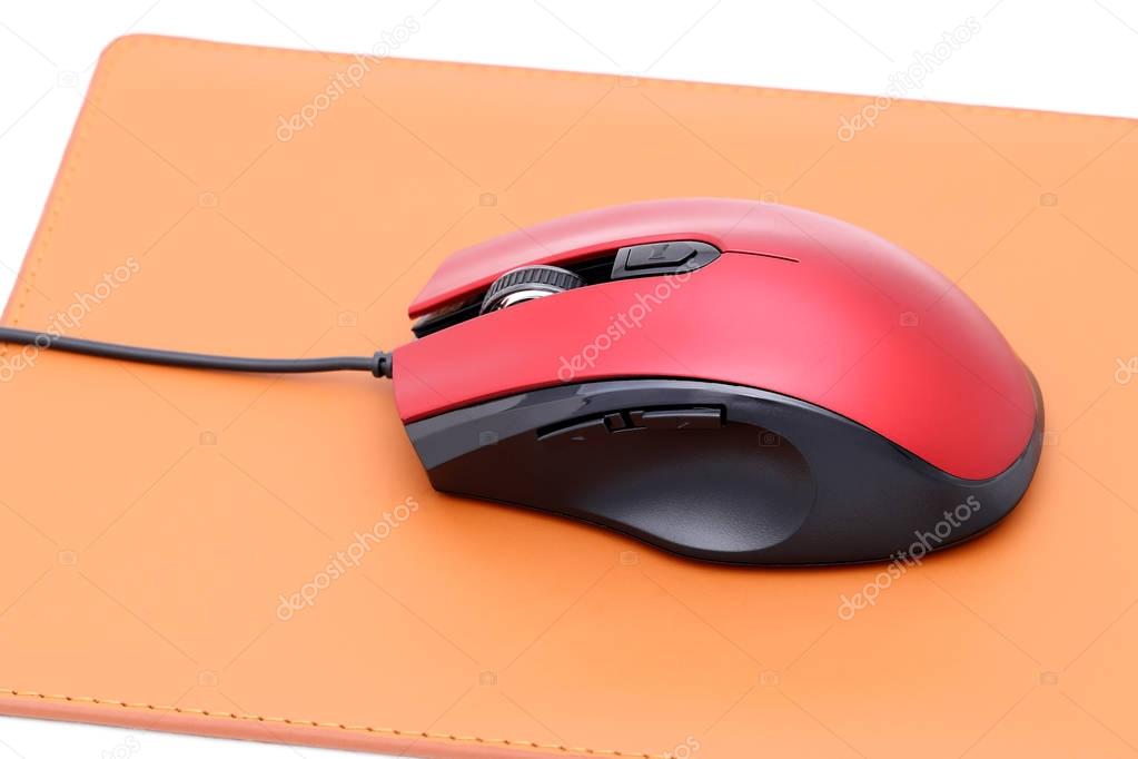 computer mouse on mouse pad