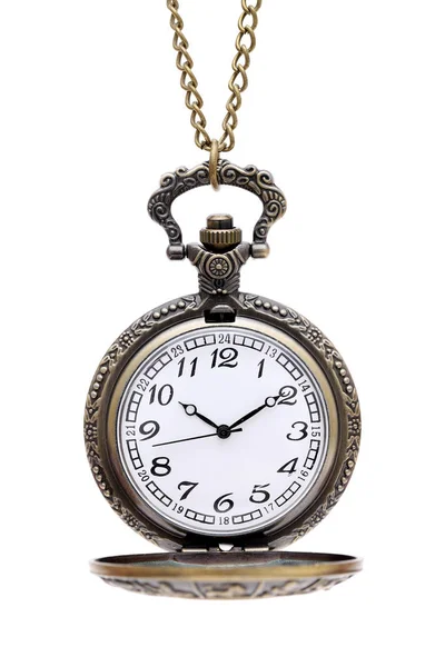 Oud zakhorloge met ketting — Stockfoto