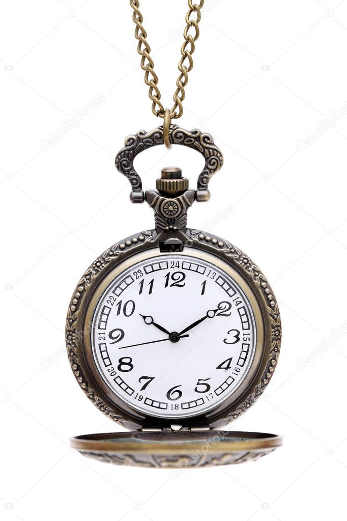 old pocket watch with chain