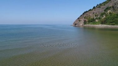 Hava drone uçuş, sakin, Denizi sığ, dolly