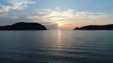 Havadan görünümü, önceden yer deniz akşam Sakinliğin