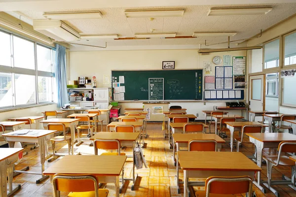 Kagawa Japón Noviembre 2017 Ver Aula Escuela Secundaria Para Conferencias — Foto de Stock