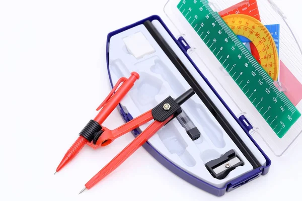 School Supplies Set White Background — Stock Photo, Image